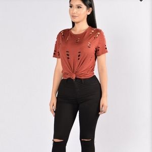 Punk Tee Rust Color Large